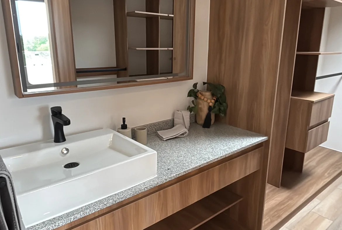 Lavabo y clóset – casa de 2 recámaras en Playa del Carmen