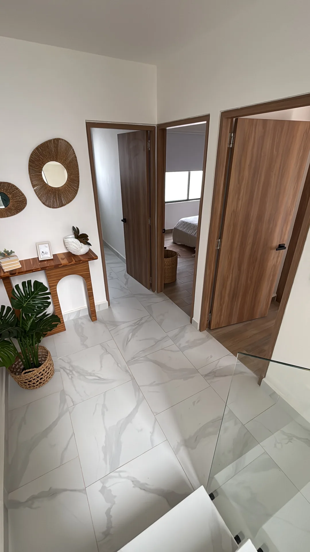 Recibidor con consola – casa de 2 recámaras en Playa del Carmen