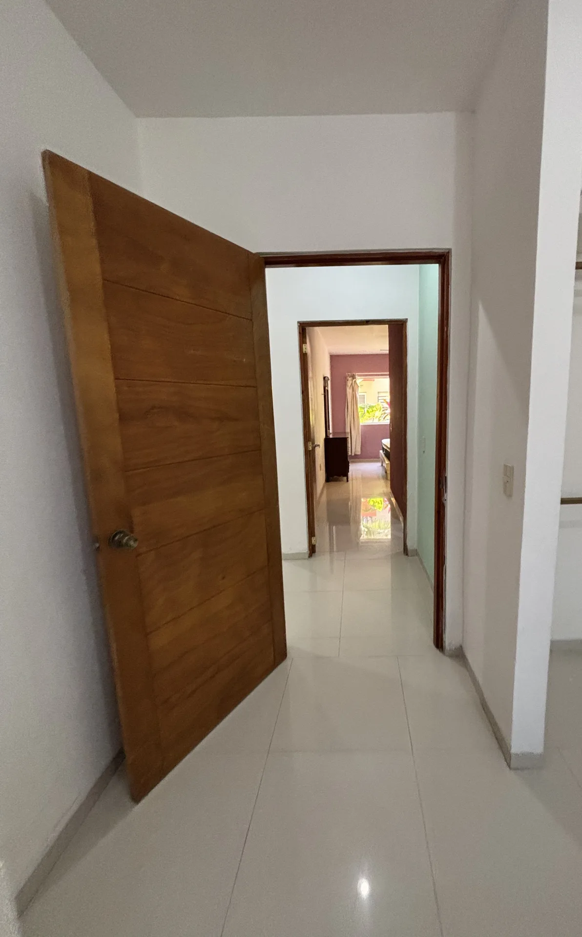 Hallway to the bedroom – 2-bedroom condo in Playacar Phase 2