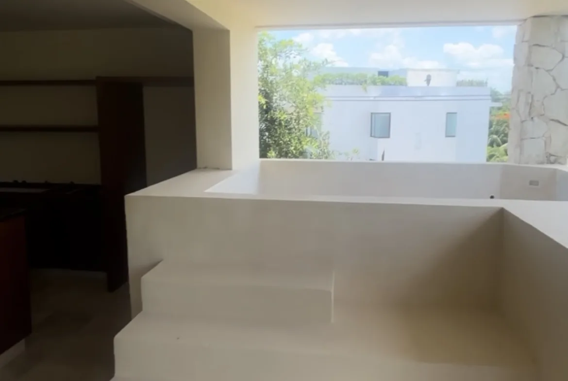 Terraza con alberca – departamento de 2 recámaras en La Veleta, Tulum