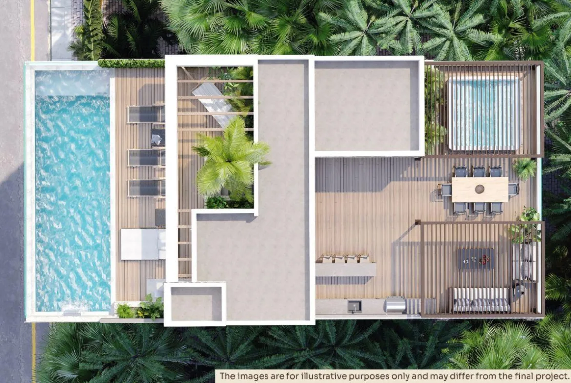 Furnished 1-Bedroom Condo for Sale in Playa del Carmen | 8 Min from the Beach | Rooftop