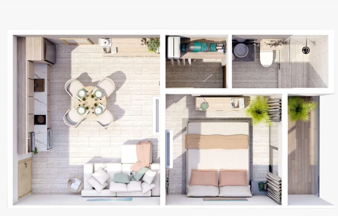Furnished 1-Bedroom Condo for Sale in Playa del Carmen | 8 Min from the Beach | Rooftop