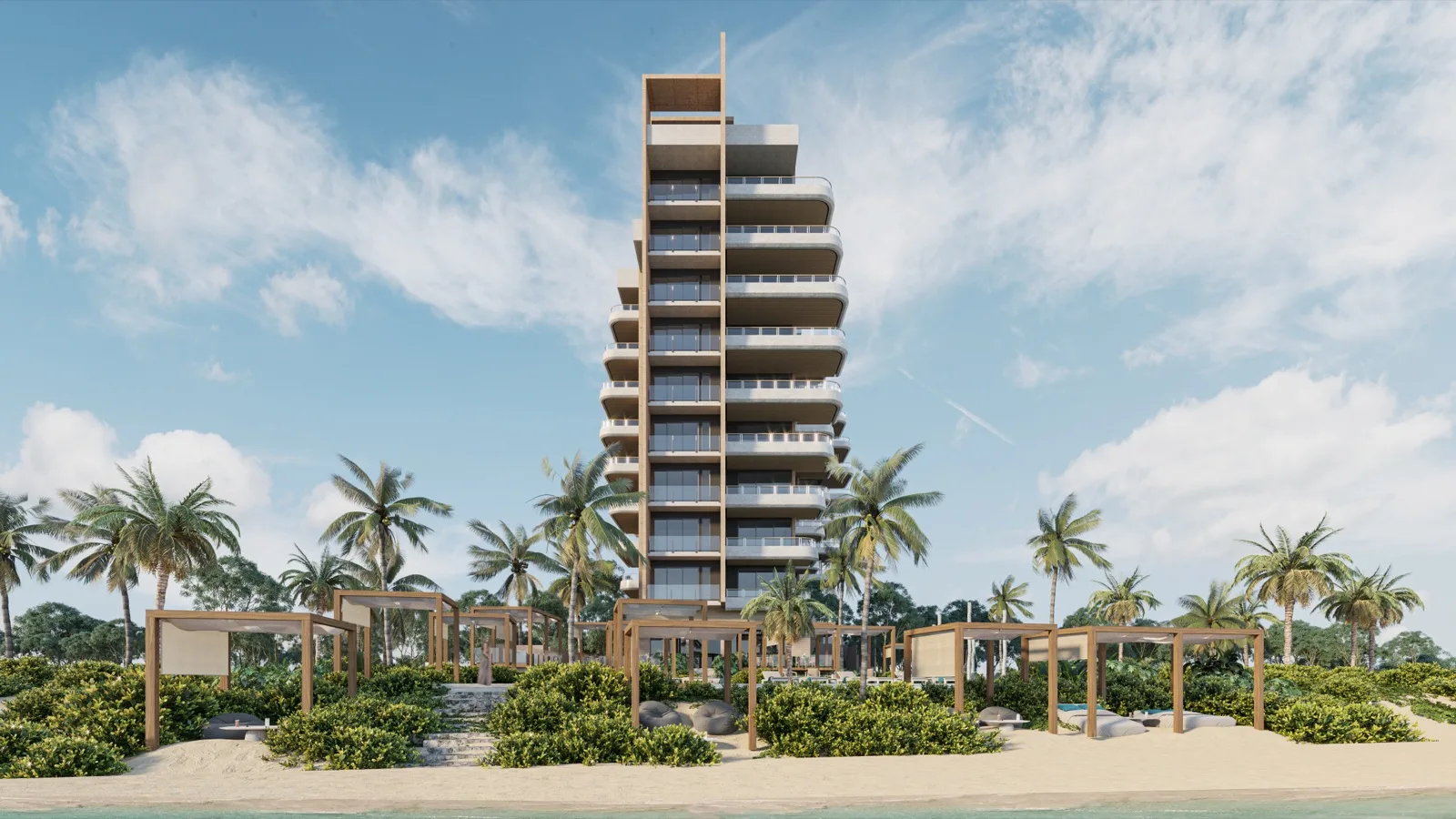 Departamento de 1 recámara frente al mar en venta en Puerto Morelos