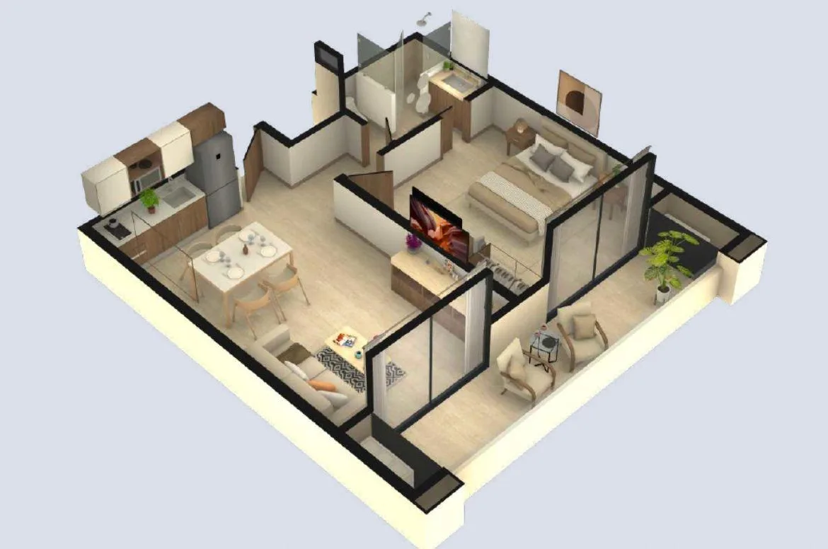 Departamento de 1 recámara en venta en el Centro de Playa del Carmen