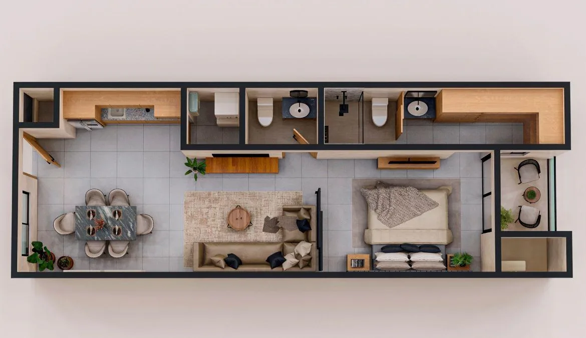 1-Bedroom Condo for Sale in Playa del Carmen | 7 Min from the Beach | Pool, Bowling and Padel