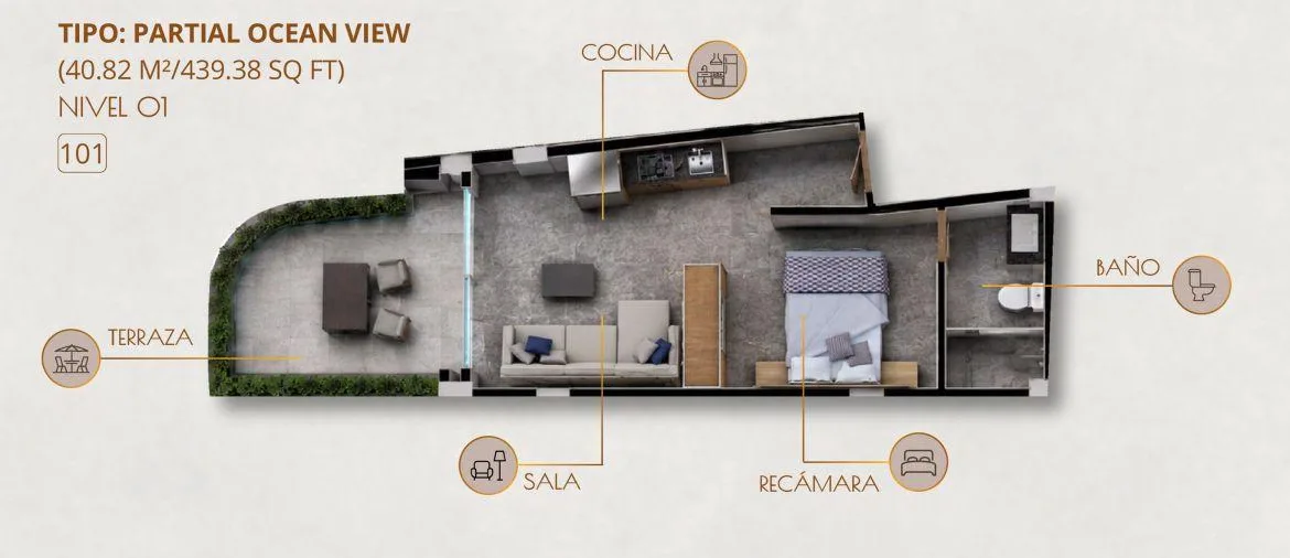 1-Bedroom Condo for Sale in Puerto Morelos | Steps from the Beach | Rooftop Infinity Pool