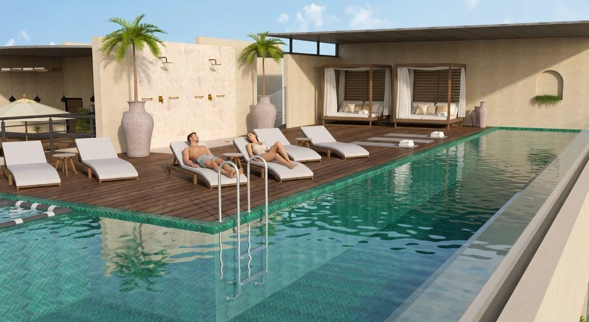 Departamento de 2 recámaras amueblado en venta en Playa del Carmen