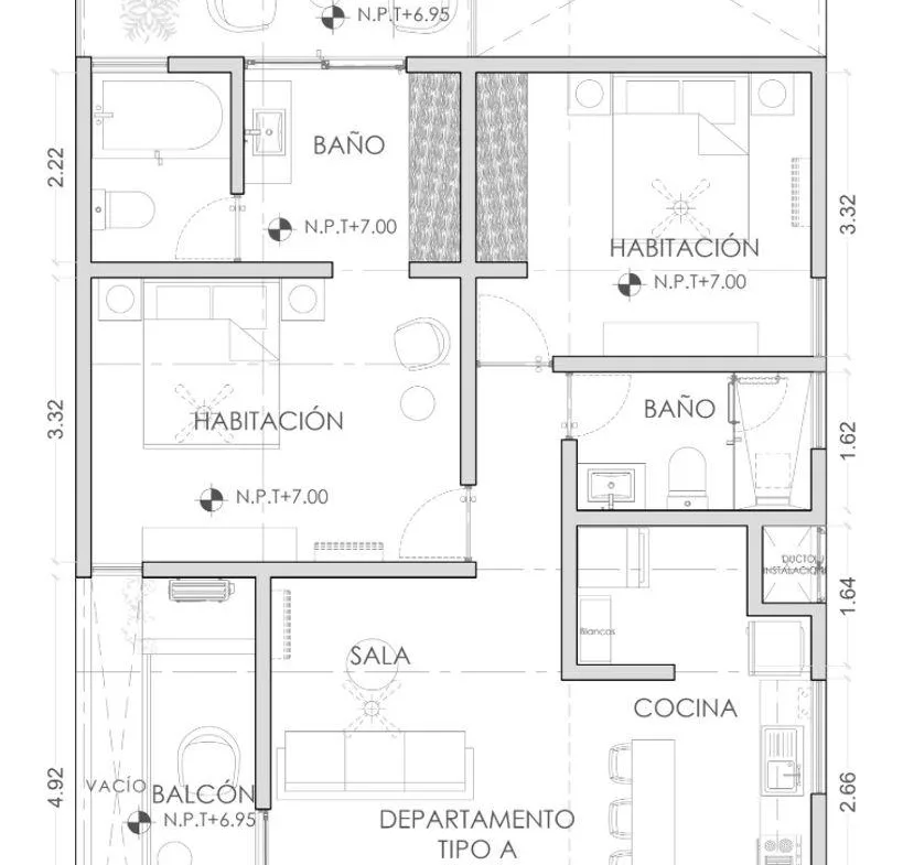 2-Bedroom Condo with Balcony for Sale in Playa del Carmen | 5 Min from the Beach | Rooftop