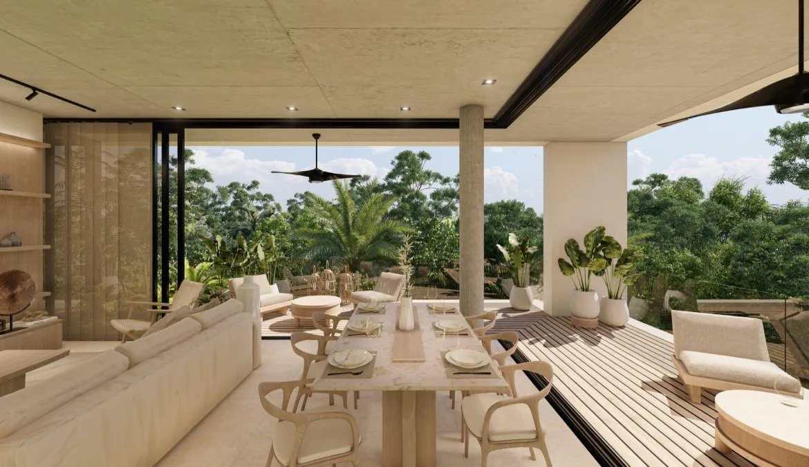 Departamento de 2 recámaras con estudio en venta en Playacar, Playa del Carmen
