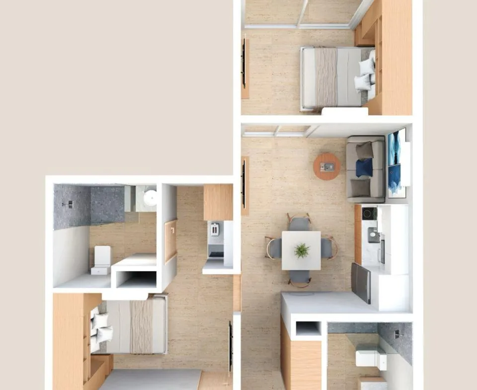 Furnished 2-Bedroom Lock-Off Condo for Sale in Playa del Carmen | Near the Beach | Rooftop