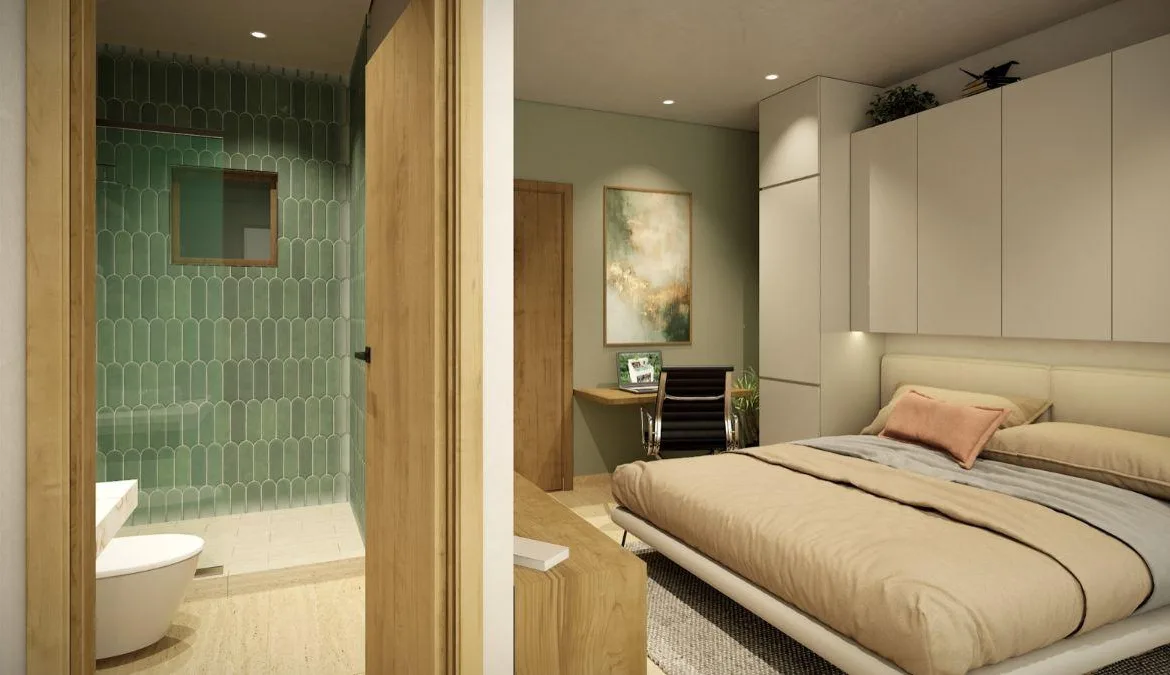 Departamento de 2 recámaras lock-off amueblado en venta en Playa del Carmen