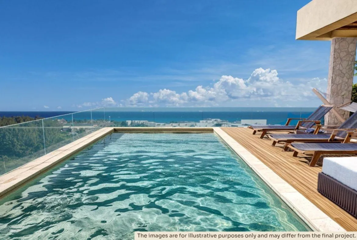 Departamento de 2 recámaras lock-off amueblado en venta en Playa del Carmen
