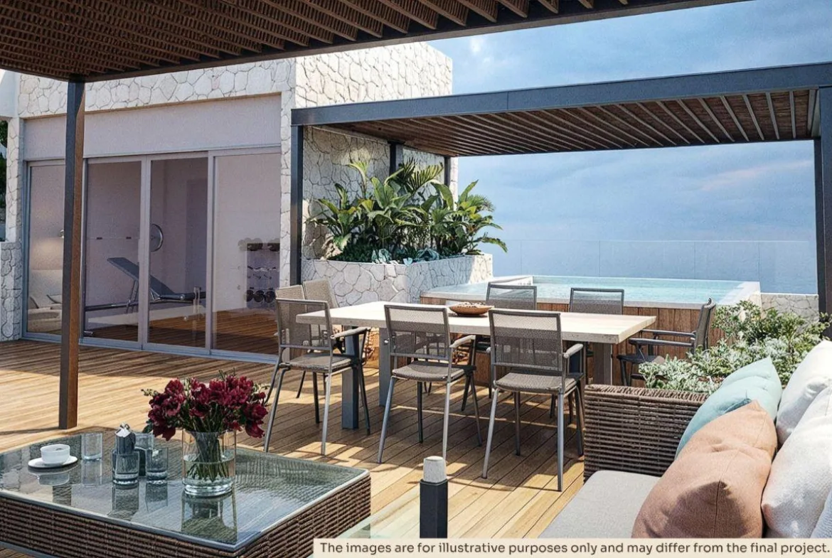 Departamento de 2 recámaras lock-off amueblado en venta en Playa del Carmen