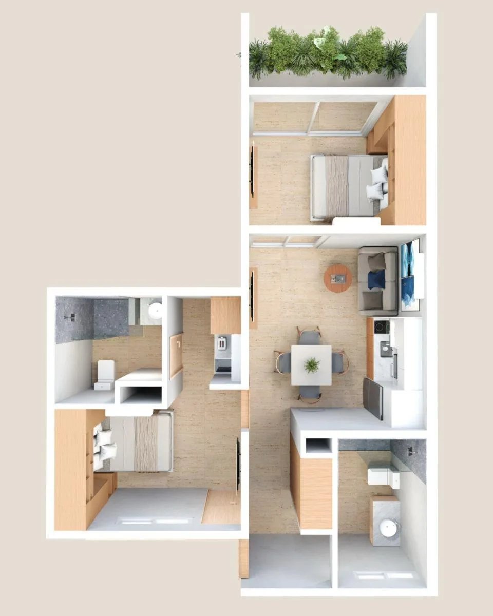 Furnished 2-Bedroom Lock-Off Condo for Sale in Playa del Carmen | Near the Beach | Rooftop