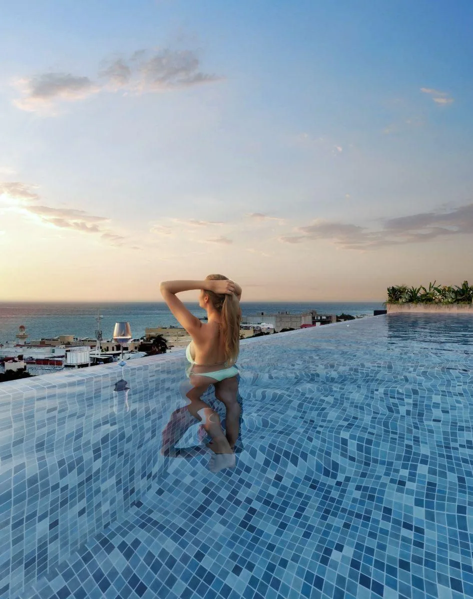 2-Bedroom Lock-Off Condo for Sale in Downtown Playa del Carmen | Ocean-View Rooftop