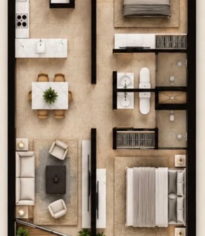 2-Bedroom Lock-Off Condo for Sale in Downtown Playa del Carmen | Ocean-View Rooftop