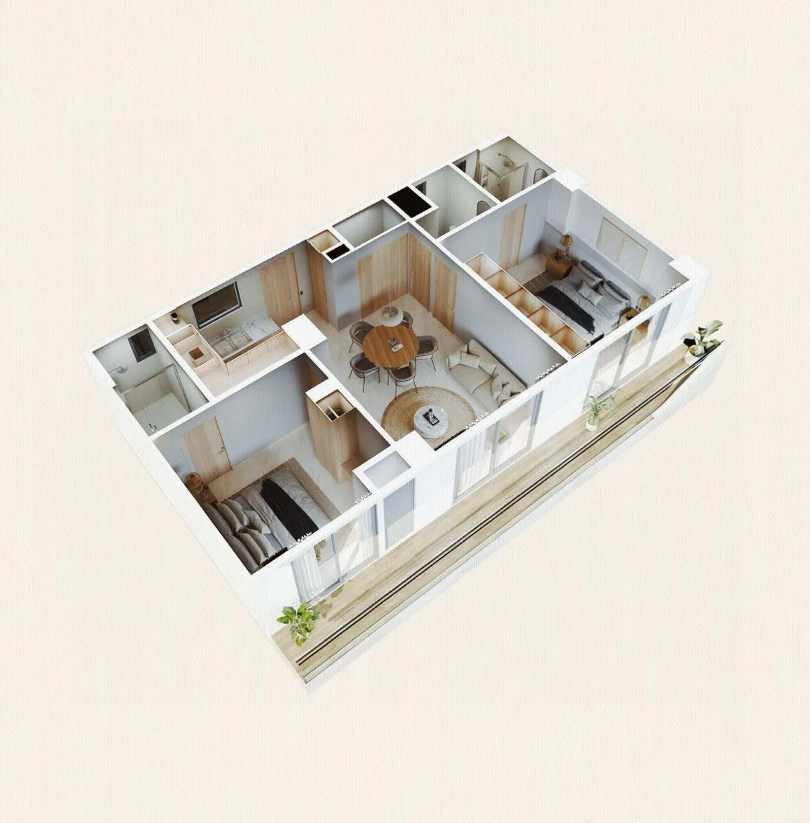 Departamento de 2 recámaras en venta en Costa Mujeres, Cancún