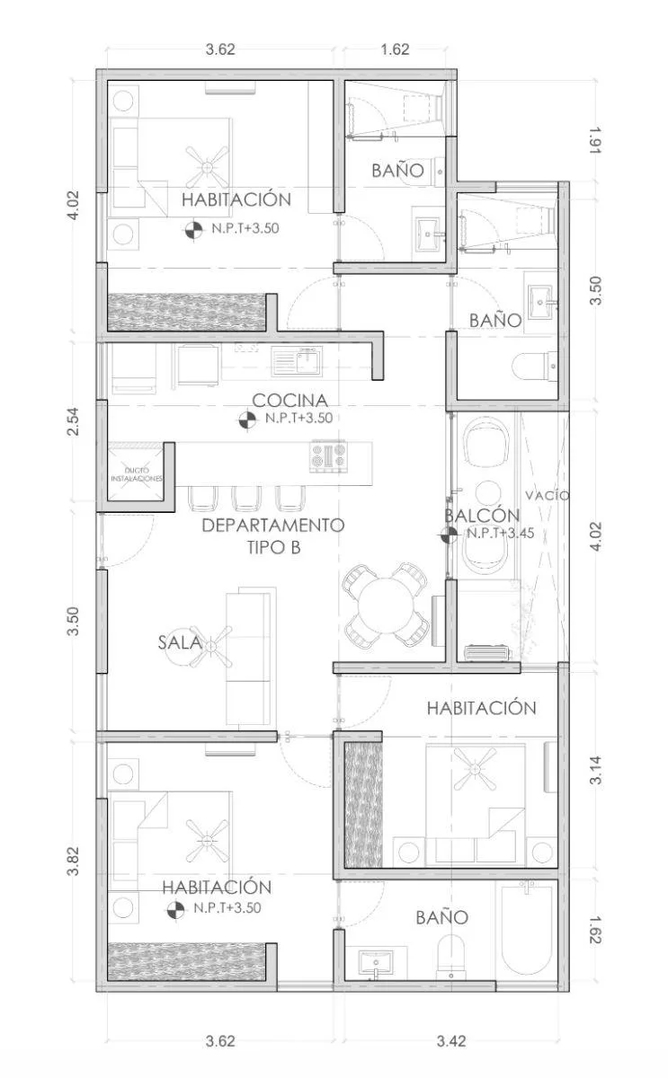 3-Bedroom Condo for Sale in Playa del Carmen | 5 Min from the Beach | Rooftop Infinity Pool