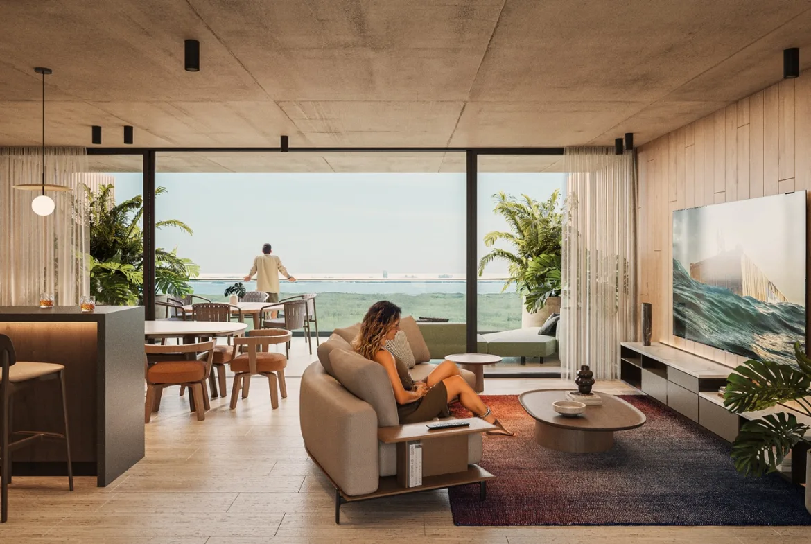 Departamento de 3 recámaras con vista a la laguna en venta en Cancún