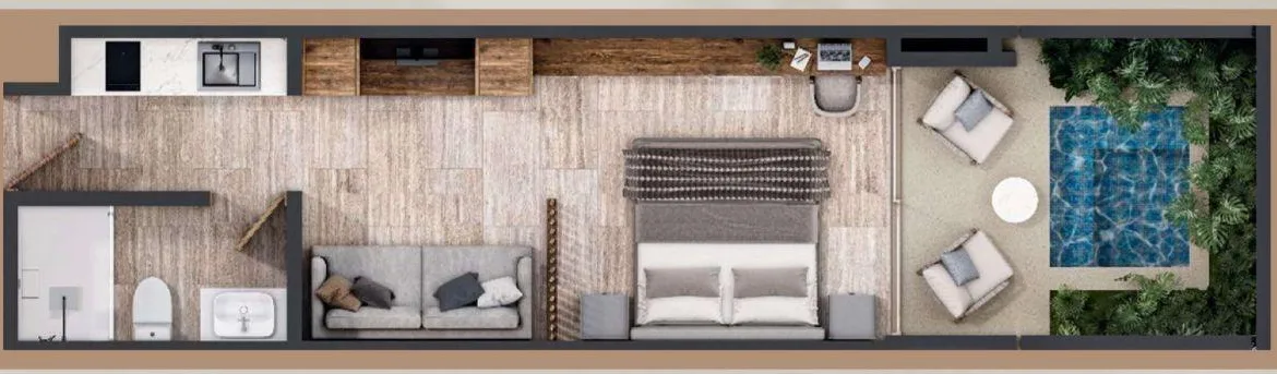 Studio with Private Pool for Sale in Playa del Carmen | Steps from the Beach and Fifth Avenue