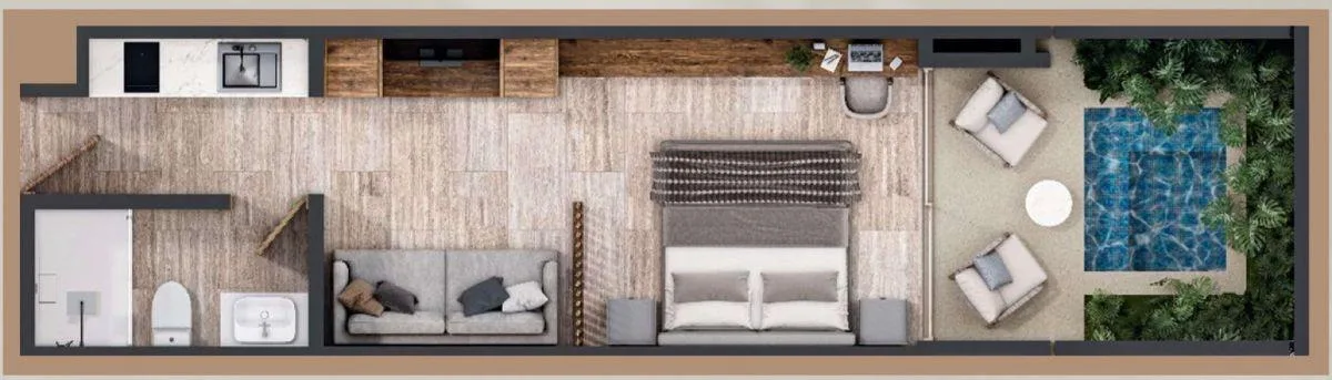 Studio with Private Pool for Sale in Playa del Carmen | Steps from the Beach and Fifth Avenue