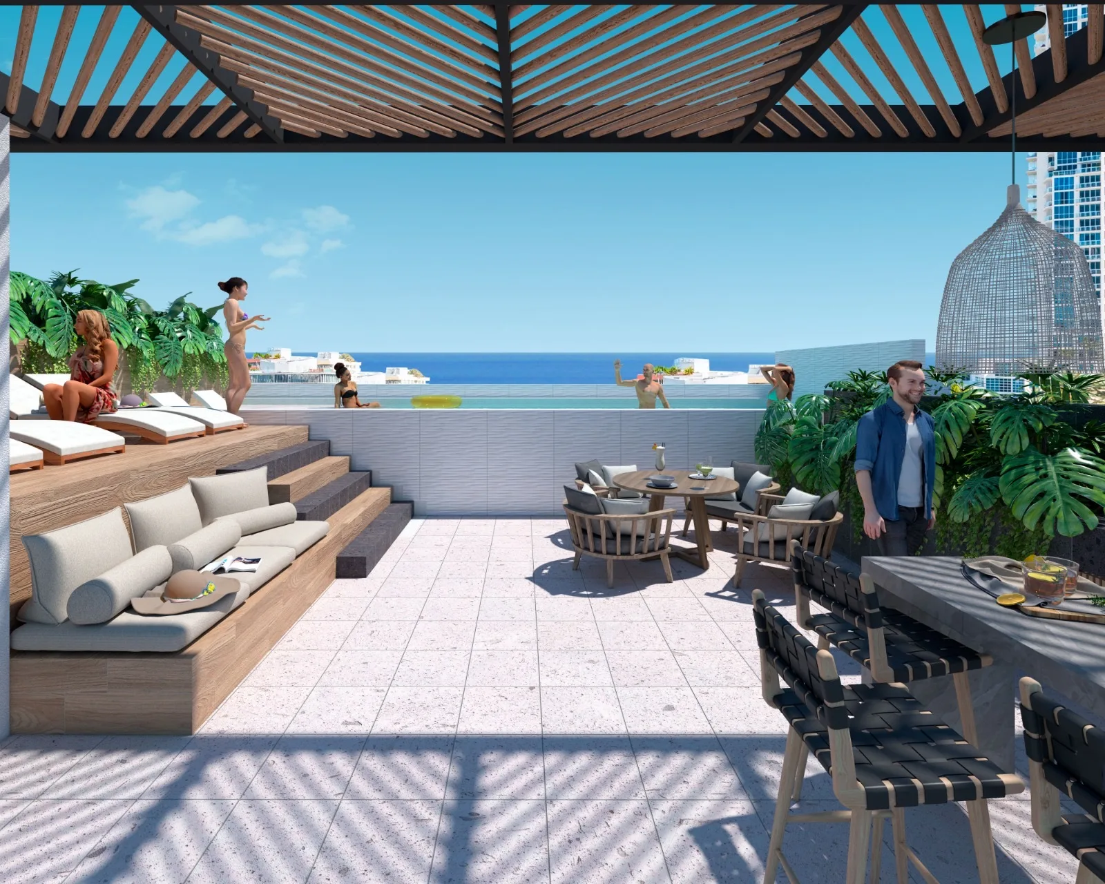 Studio with Balcony for Sale in Playa del Carmen | 750 m from the Beach | Rooftop Pool and Jacuzzi
