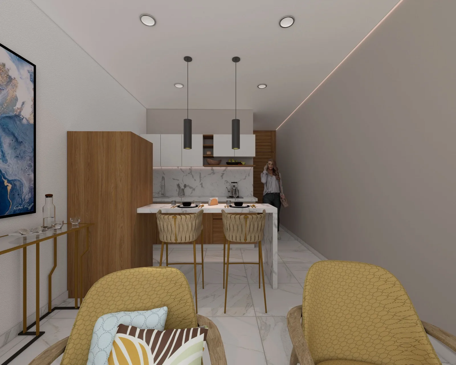 Studio with Balcony for Sale in Playa del Carmen | 750 m from the Beach | Rooftop Pool and Jacuzzi