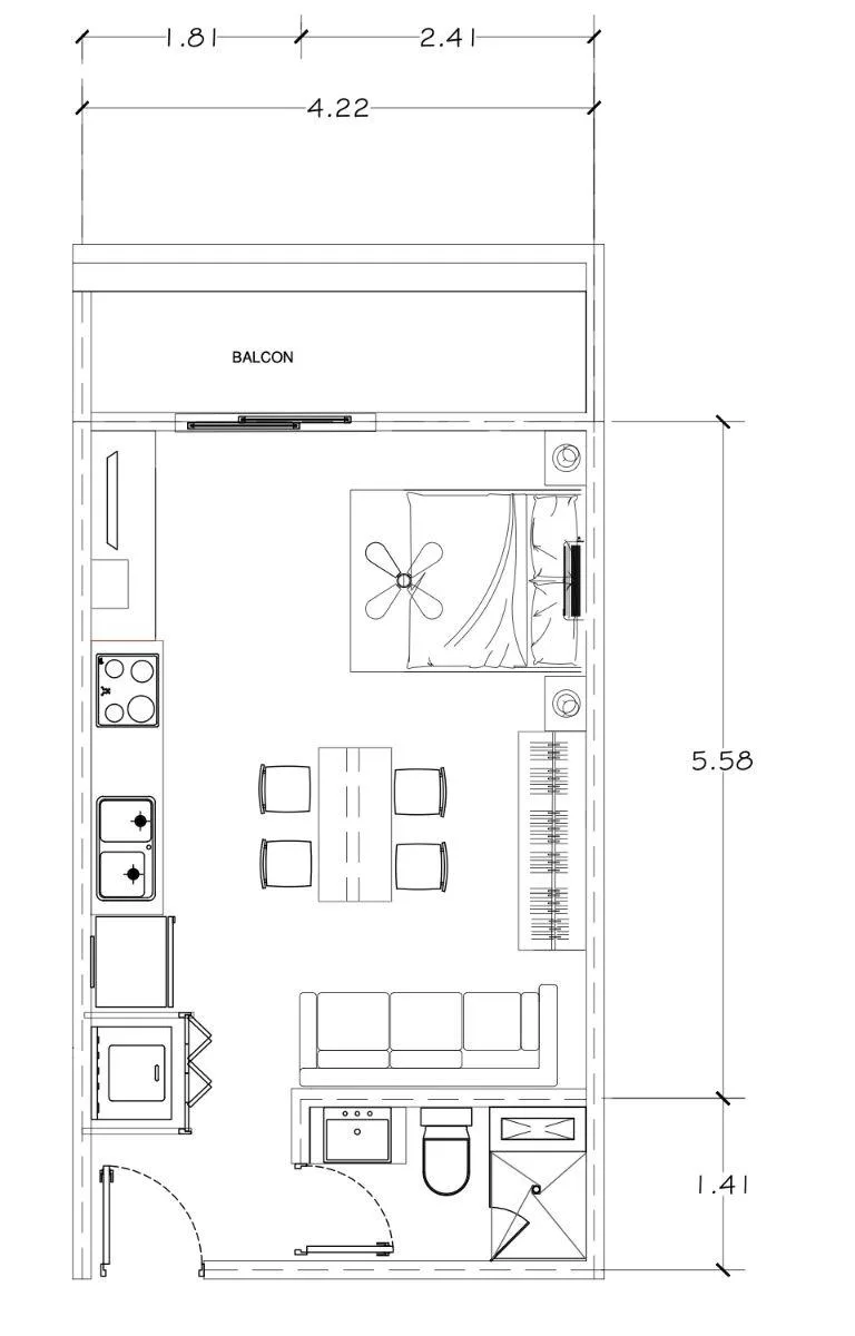Studio with Balcony for Sale in Playa del Carmen | Steps from the Beach and Fifth Avenue | Rooftop