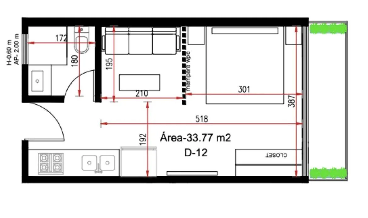 Estudio en venta en Playa del Carmen