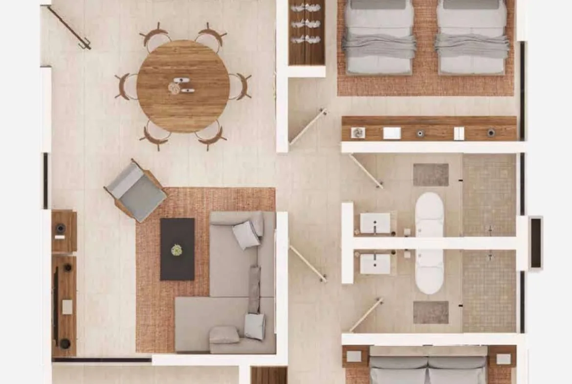 Garden House de 2 recámaras con jardín privado en venta en Puerto Morelos