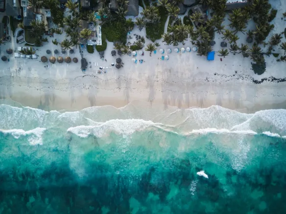 Aerial view of Playa del Carmen